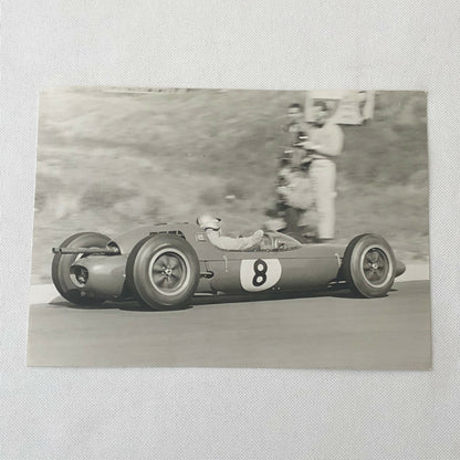 Vintage Racing Photo Photograph Jack Brabham Driver in Lotus Climax Car 1962