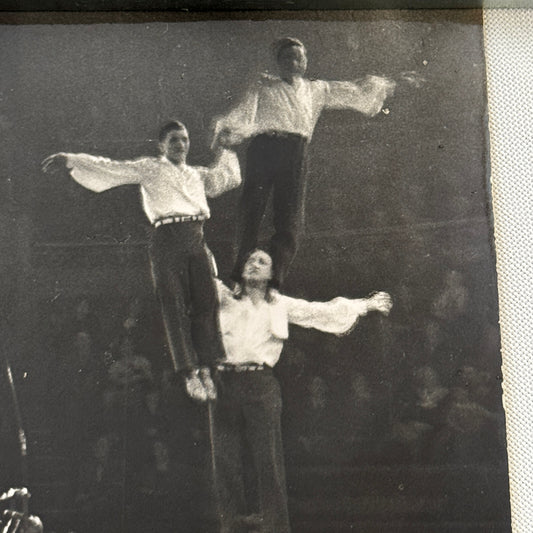 Vintage Circus Acrobat Balancing Act Photo Photograph Print