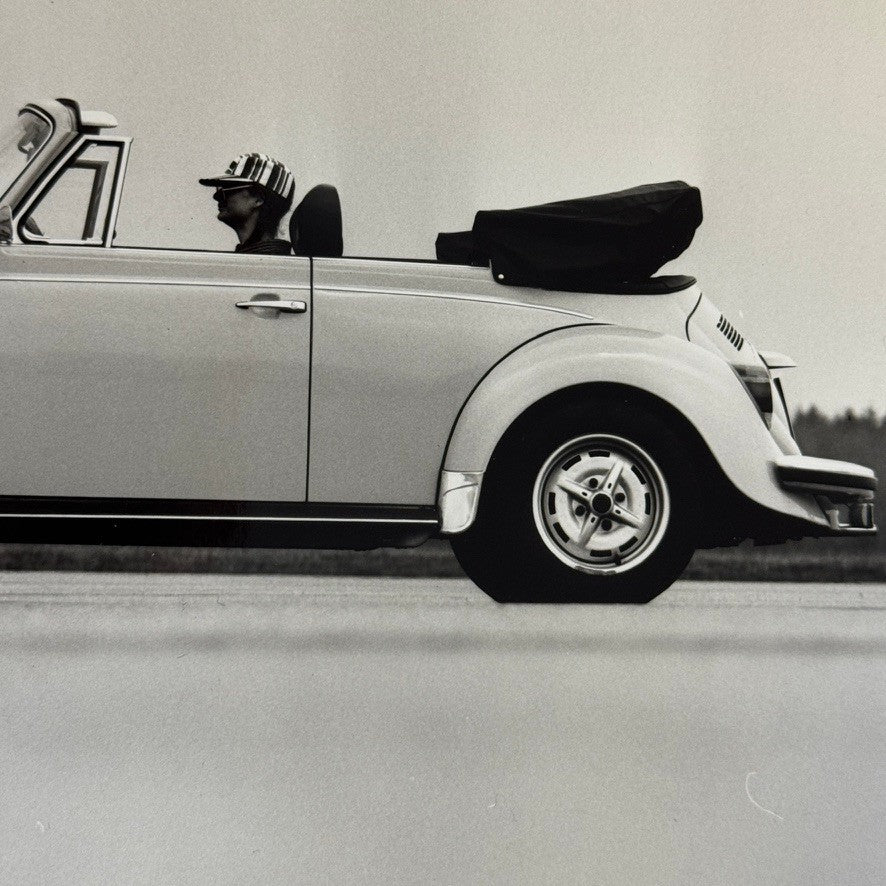 Vintage Volkswagen Beetle Convertible VW Bug Car Photo Photograph Cabriolet