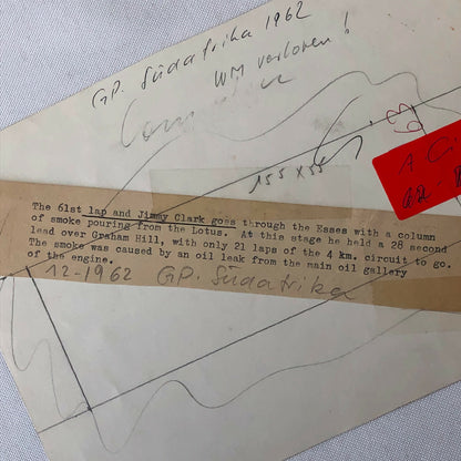 1962 South African Grand Prix Car Racing Photo Photograph Jim Clark Lotus Climax