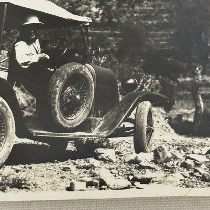 Vintage Photo Photograph Print People with Early Automobile Car