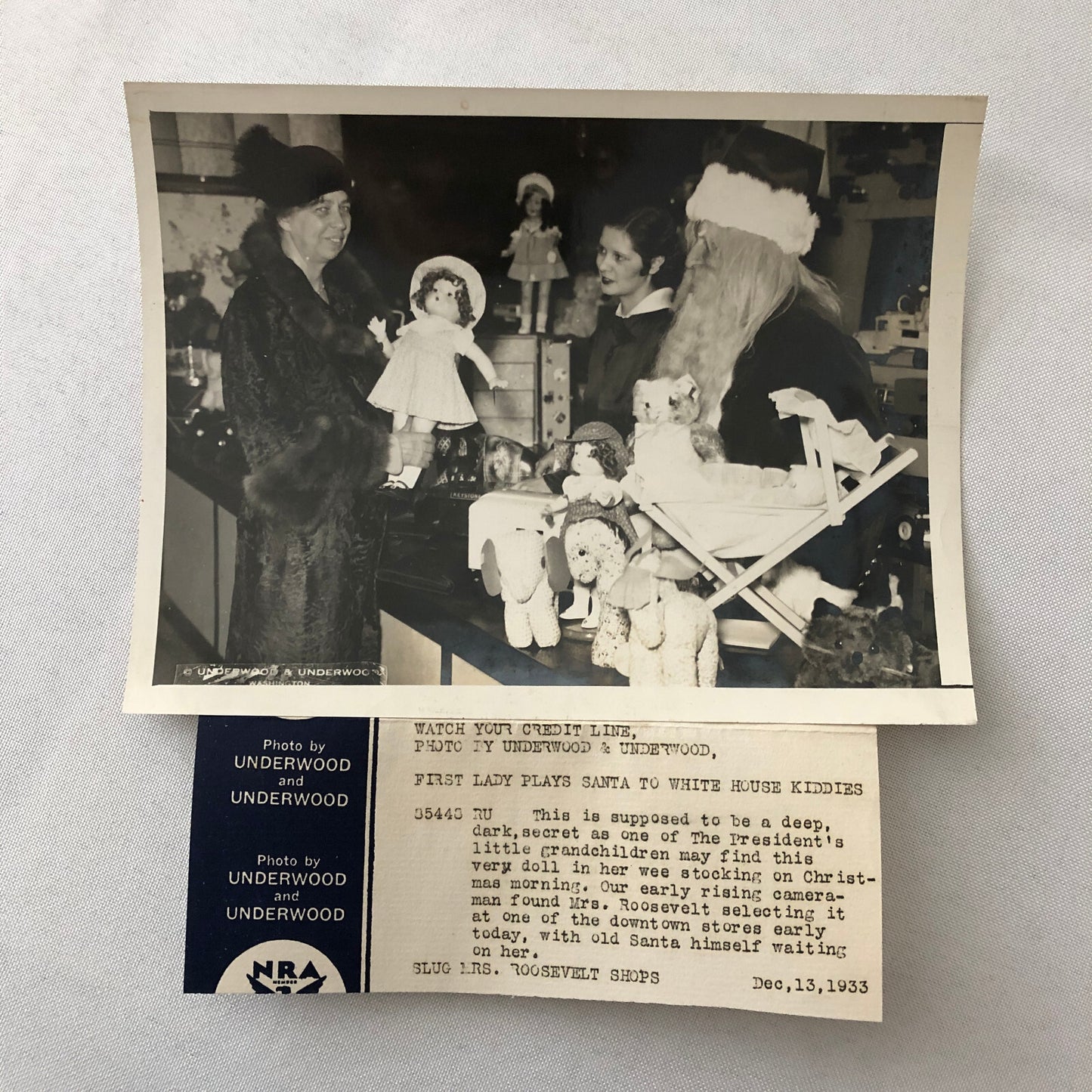 Press Photo Photograph Eleanor Roosevelt First Lady 1933 George Washington House