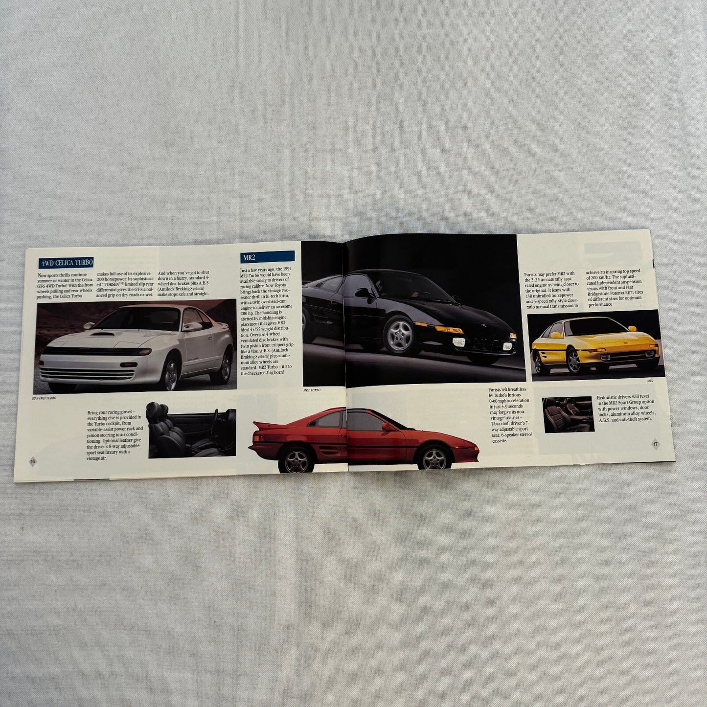 1991 Toyota Sales Brochure Catalog Supra Cressida 4Runner Previa Celica MR2 +