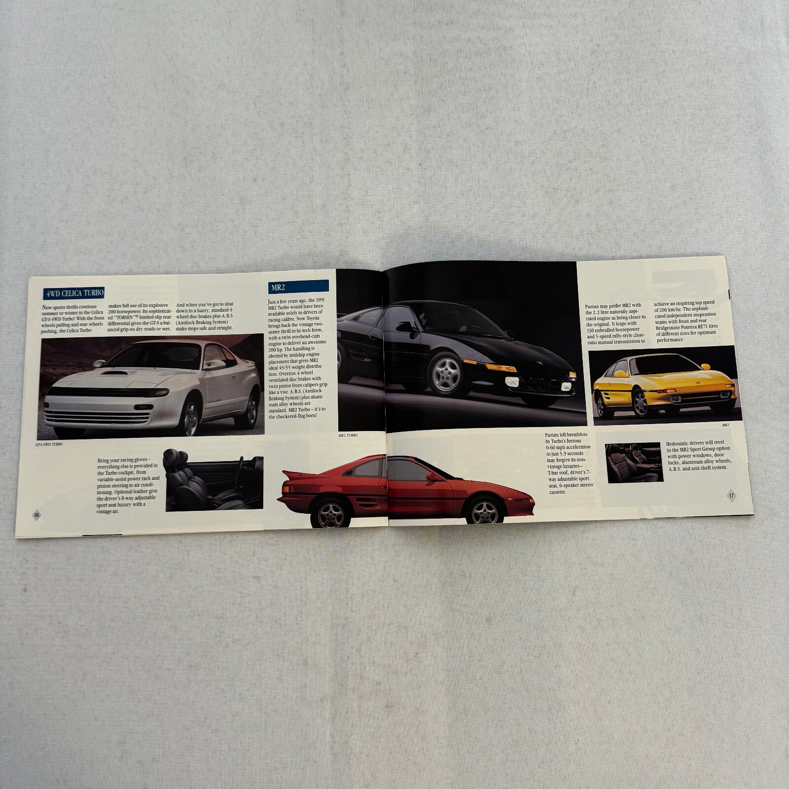 1991 Toyota Sales Brochure Catalog Supra Cressida 4Runner Previa Celica MR2 +