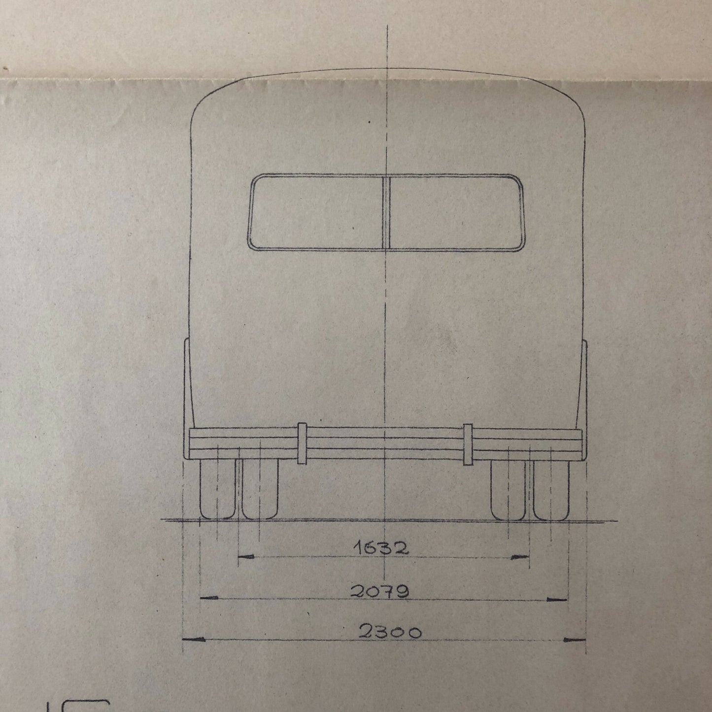 1935 Coachbuilder Bus Design Blueprint Rendering Blue Print Coach Bus Truck