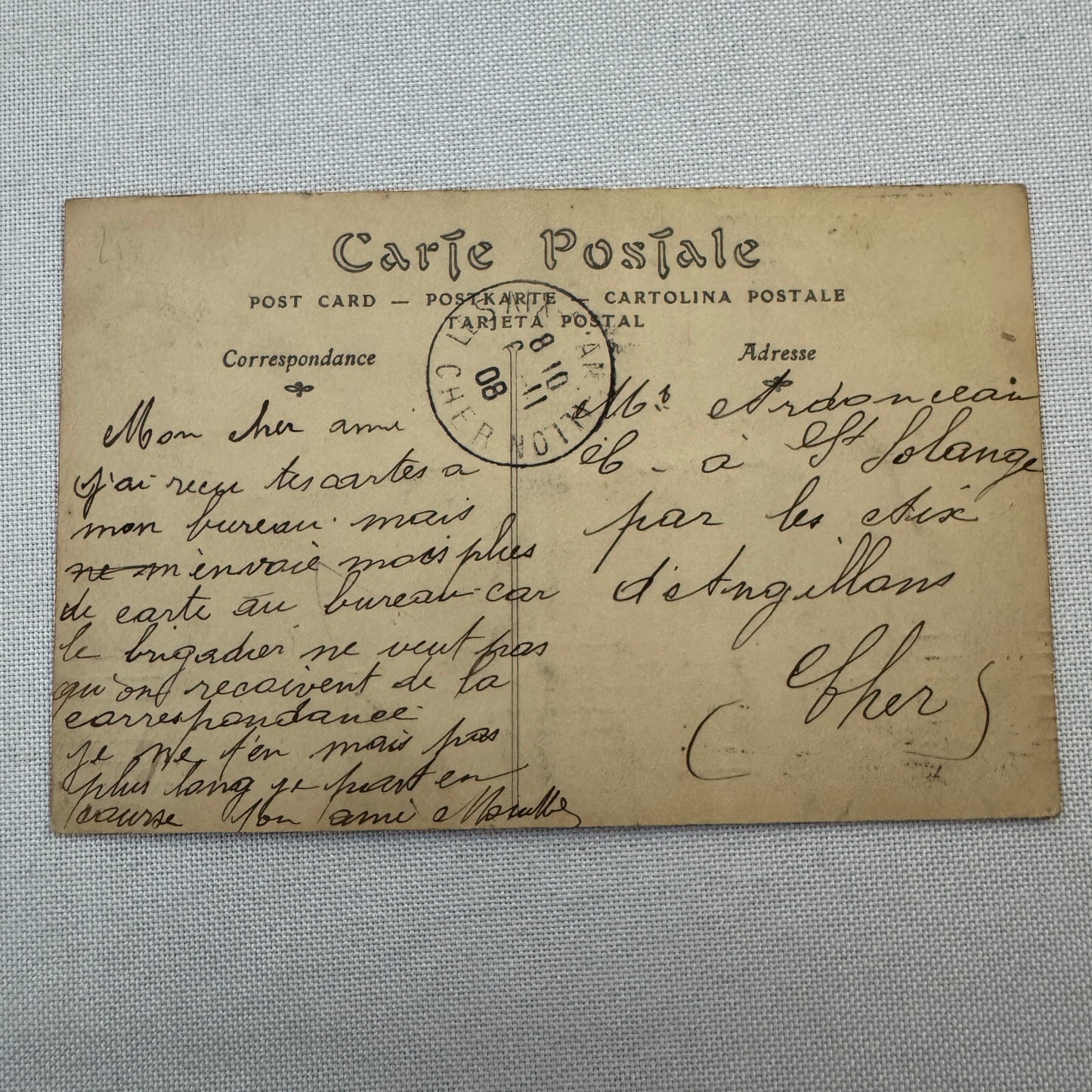 Vintage Military Zeppelin Airship Dirigible Postcard Post Card Paris French