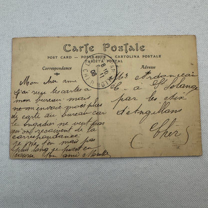Vintage Military Zeppelin Airship Dirigible Postcard Post Card Paris French