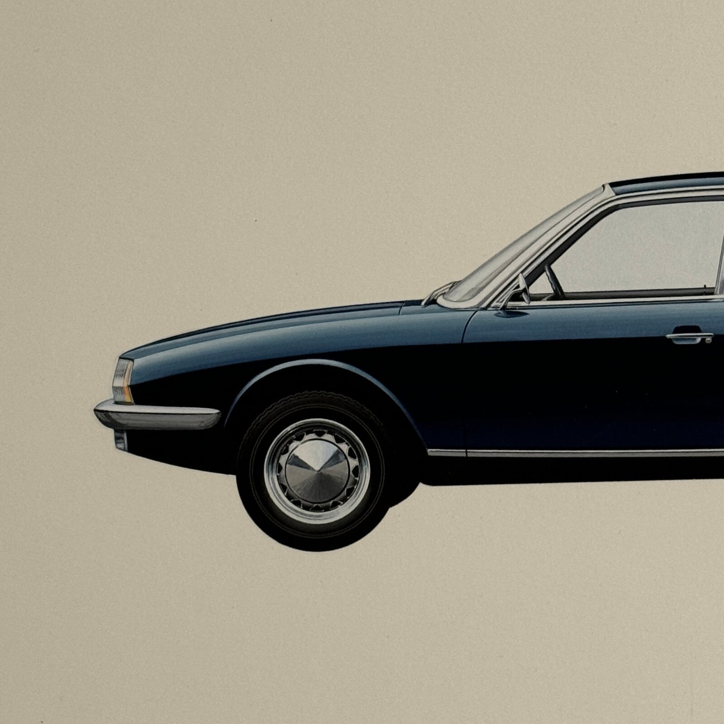 Vintage Car Illustration Art Drawing Hand Drawn NSU RO80 ? Robert Preis