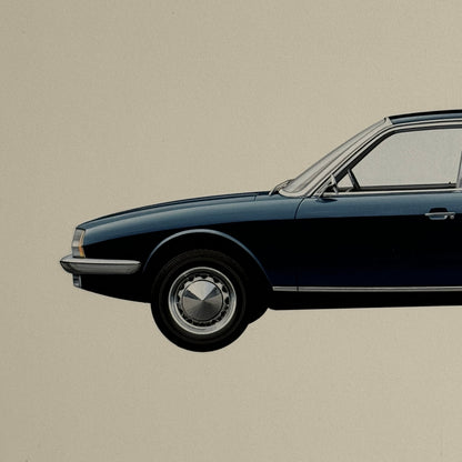 Vintage Car Illustration Art Drawing Hand Drawn NSU RO80 ? Robert Preis