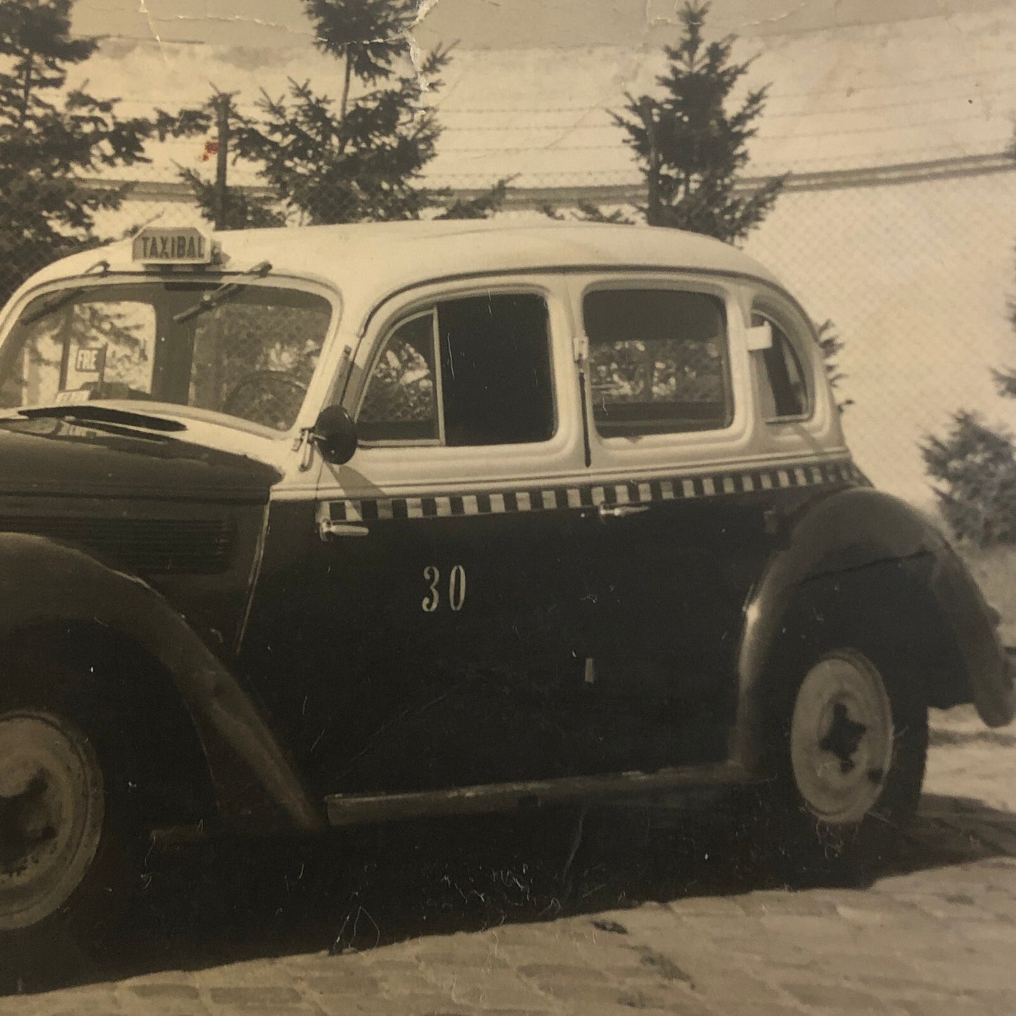 Vintage Photo Photograph Print Taxi Cab Car Automobile Germany - Tag AL22SM1