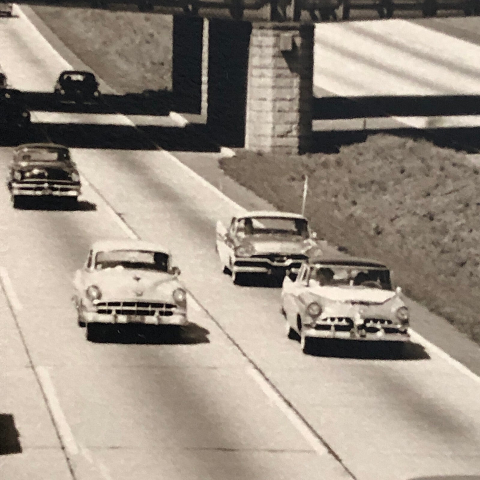 Vintage Highway Photo Photograph Cars Automobile Cadillac Oldsmobile Buick +