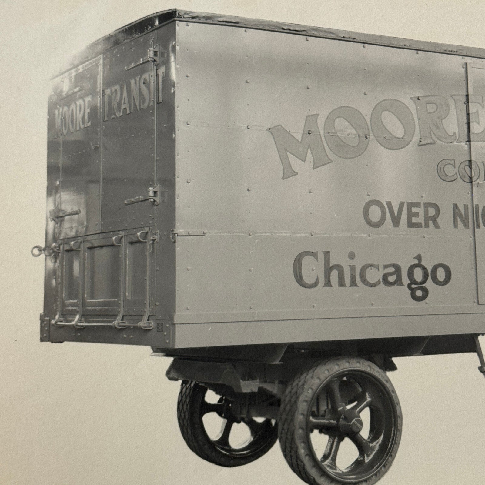 Antique Vintage Truck Trailer Factory Photo Photograph Moore Transit Company