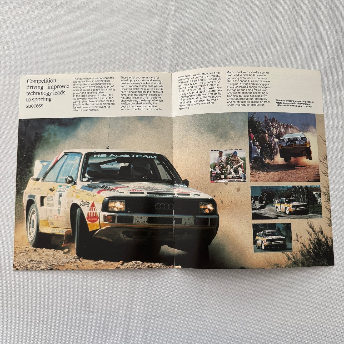 Audi Quattro Drive Sales Brochure Catalog Rally Rallying 1985 1986 Canadian