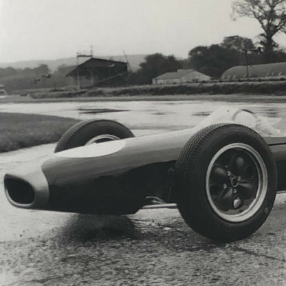 Vintage Racing Photo Photograph Jack Brabham Driver in Climax Car at Goodwood