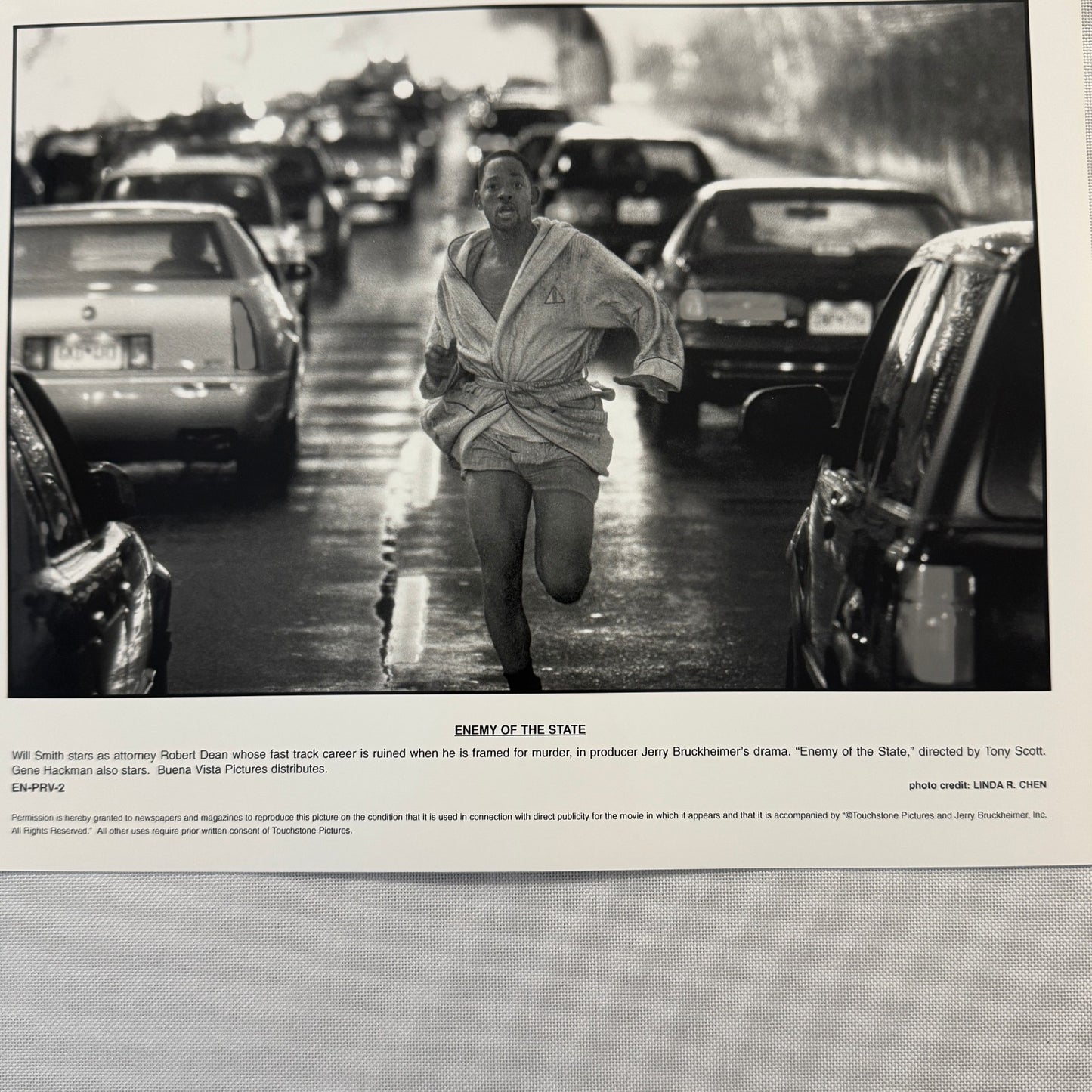 Enemy of the State Movie Press Publicity Photo Lot 2x Photograph Will Smith