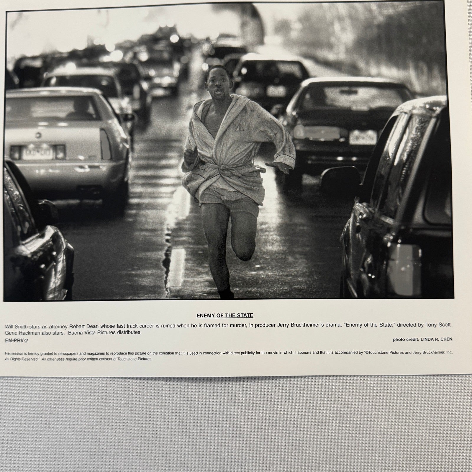 Enemy of the State Movie Press Publicity Photo Lot 2x Photograph Will Smith