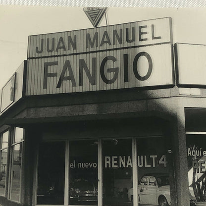 Vintage Juan Manuel Fangio Renault Dealership Photo Photograph Renault 4 + 