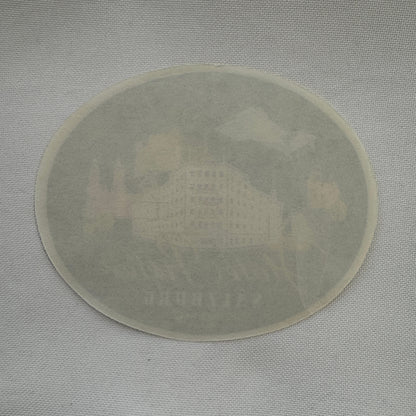 Vintage Travel Luggage Label Hotel Pitter Salsburg Austria