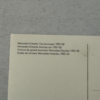 1901 1902 Mercedes Benz Simplex Touring Car Factory Photo Postcard Post Card