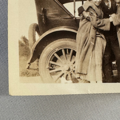 Vintage Car Automobile Photo Photograph Print Snapshot Man Women People