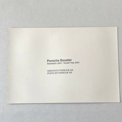2001 Porsche Boxster Factory Photo Photograph Print Werkfoto 