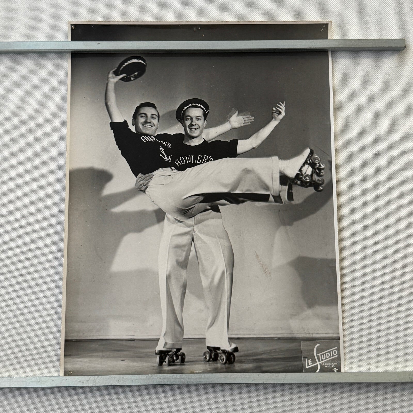 Vintage Circus Photo Les Rowlers Rollerskating Act Performer Photograph