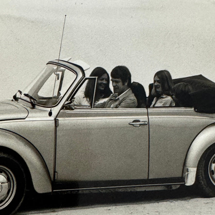Vintage Volkswagen Beetle Convertible VW Bug Car Photo Photograph Cabriolet