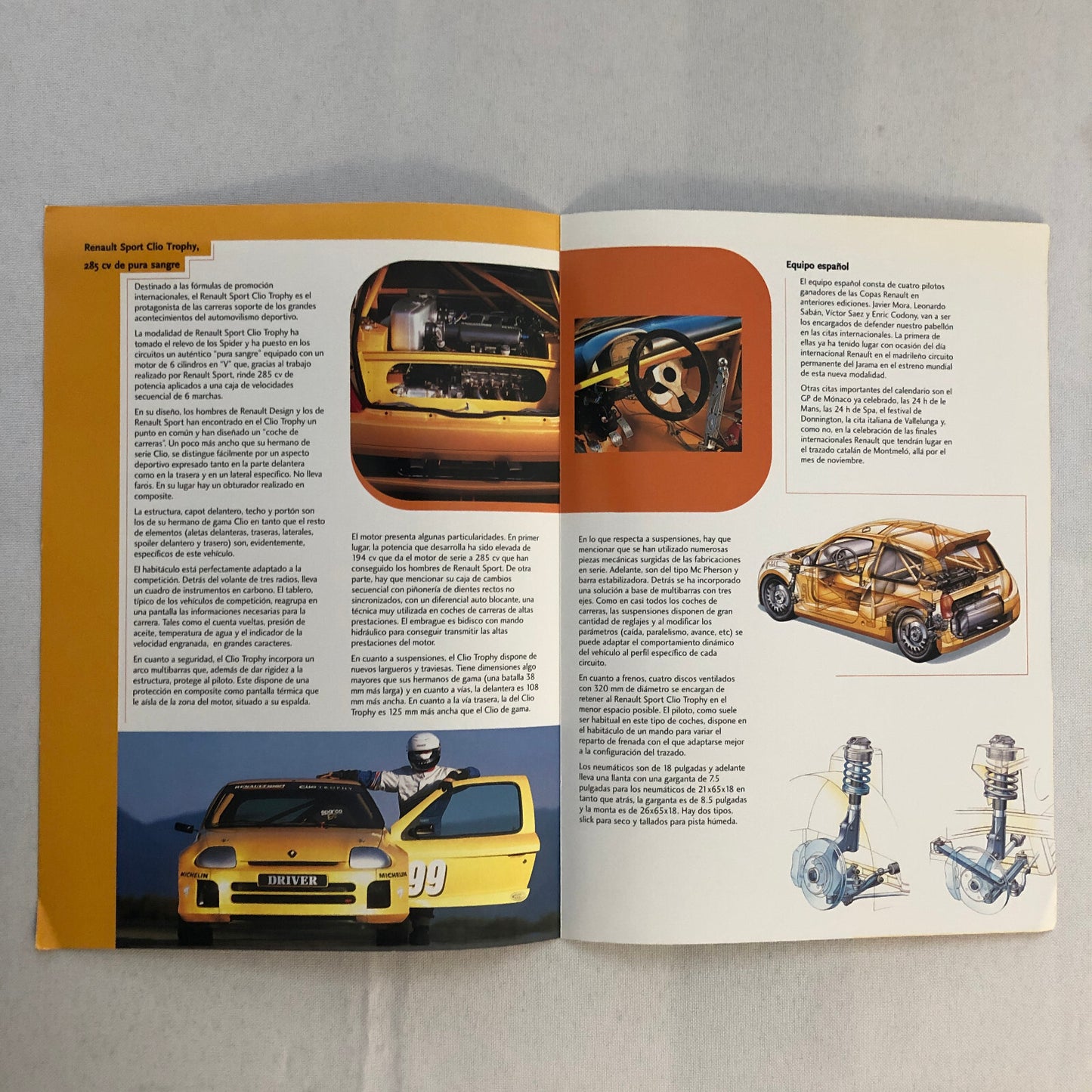Renault Sport Clio Trophy Racing Car Sales Brochure Catalog Barcelona Spanish
