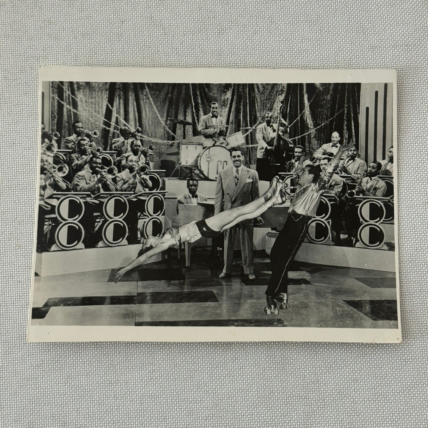 Vintage Circus Rollerskating Roller Skate Performer Big Band Photo Photograph