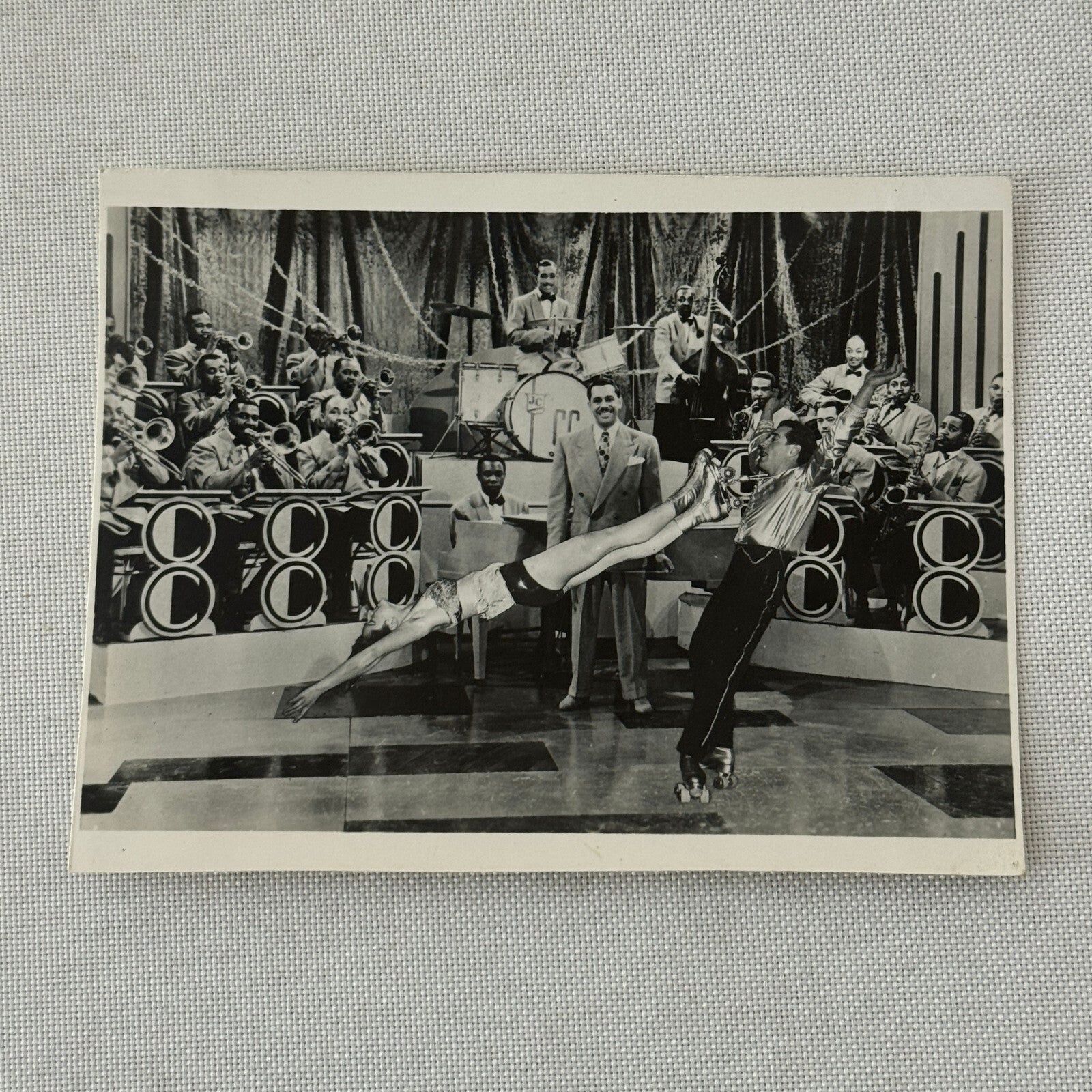 Vintage Circus Rollerskating Roller Skate Performer Big Band Photo Photograph