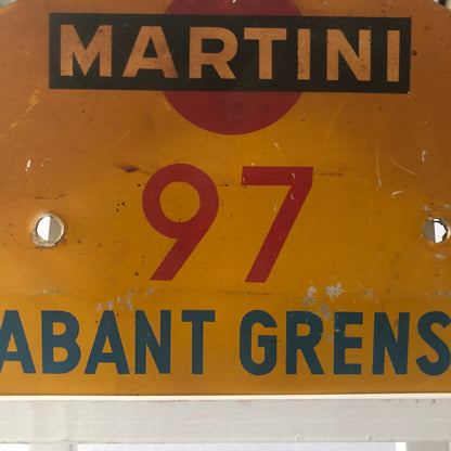 1962 RAC Zuid Brabant Grensrit Car Rally Rallye Participant Plate w/ Martini Ad