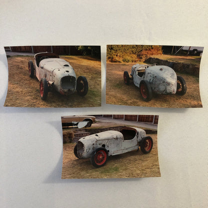 Vintage Austin Seven Special Car Barn Find Photo Photograph Lot of 3