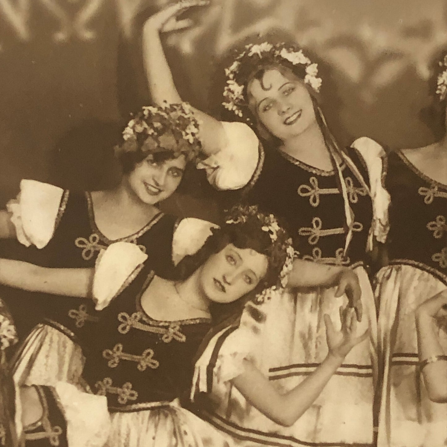 Dobo Ballet Dance Troupe Real Photo Postcard RPPC Post Card Dancers
