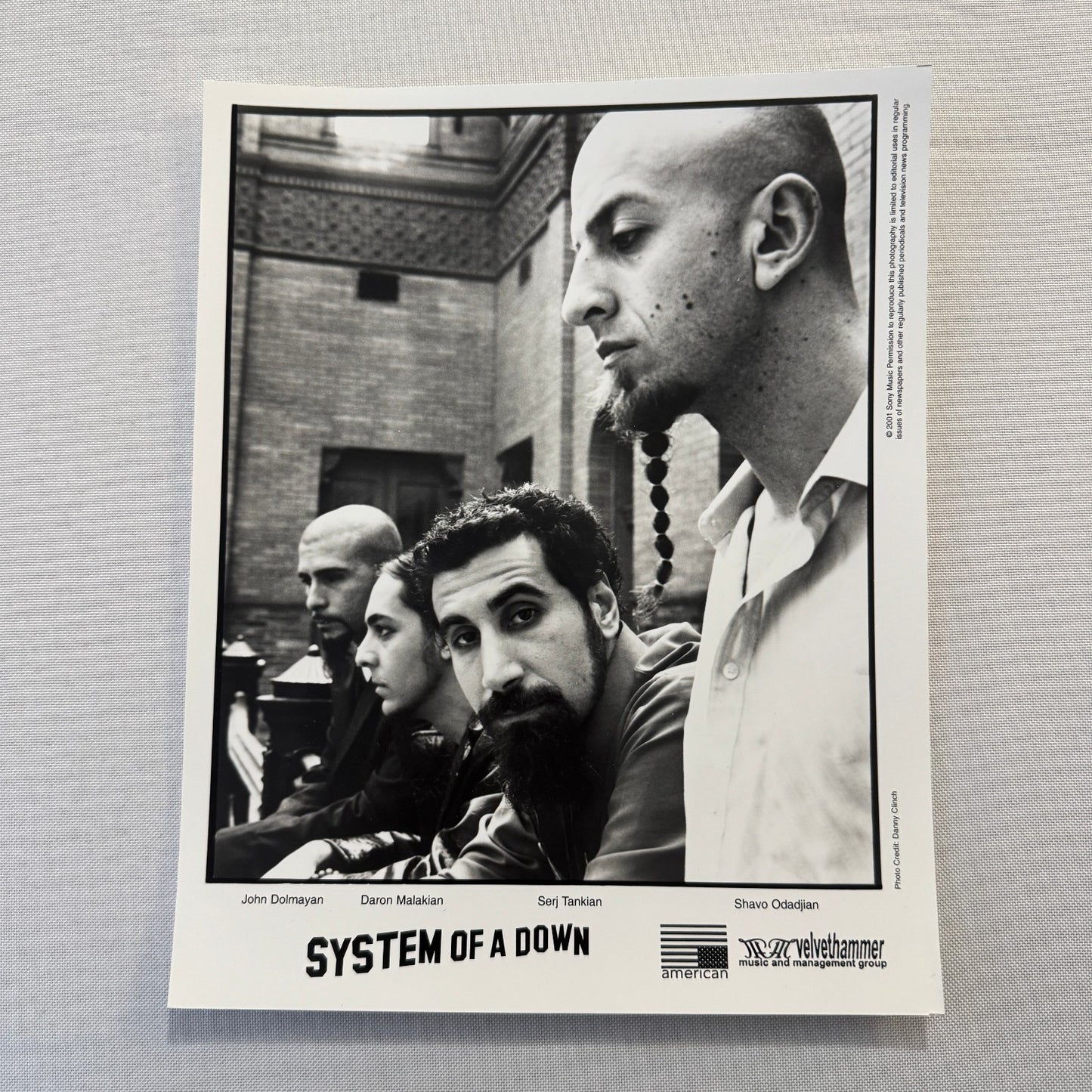 System of a Down Music Publicity Press Photo Photograph Serj Tankian 2001