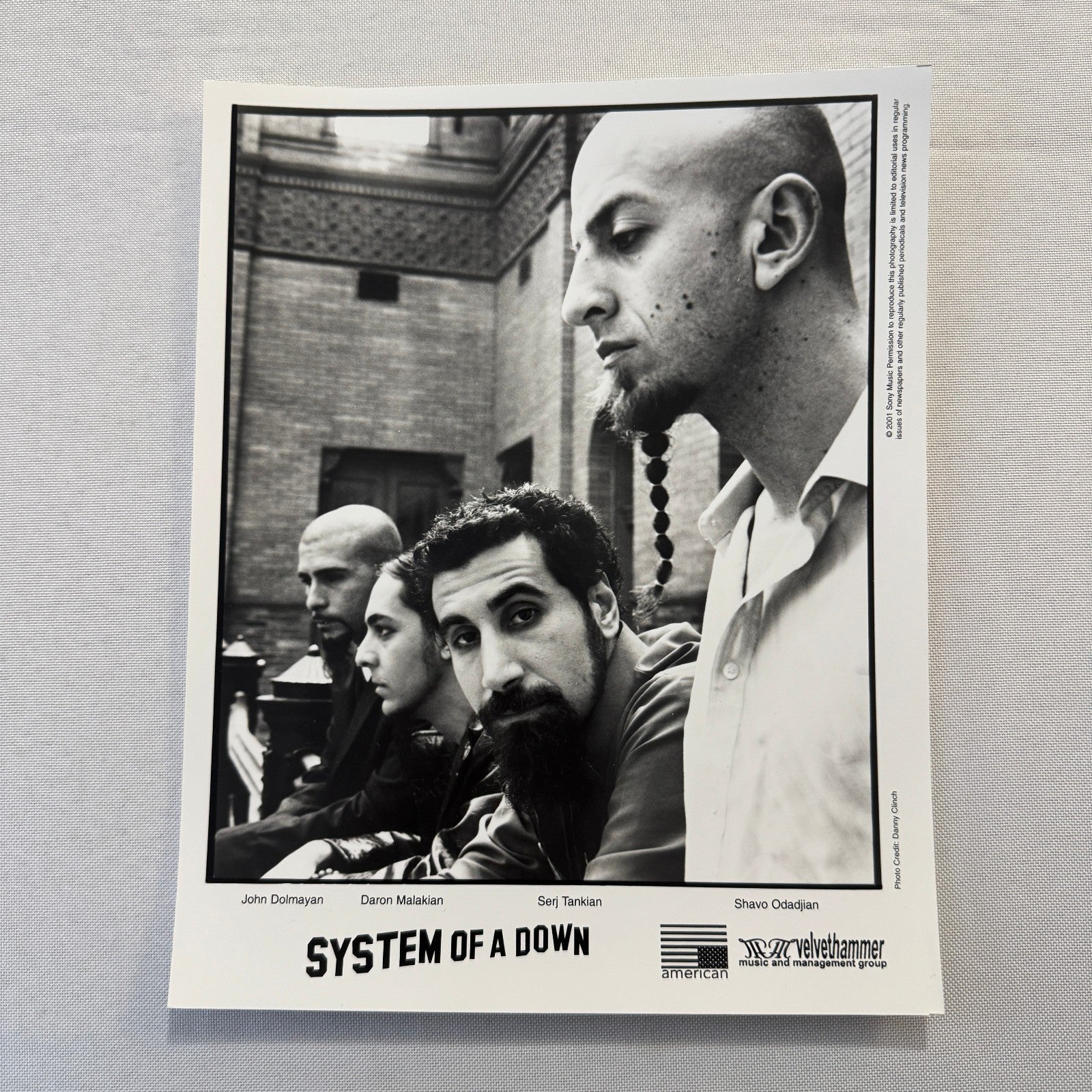 System of a Down Music Publicity Press Photo Photograph Serj Tankian 2001