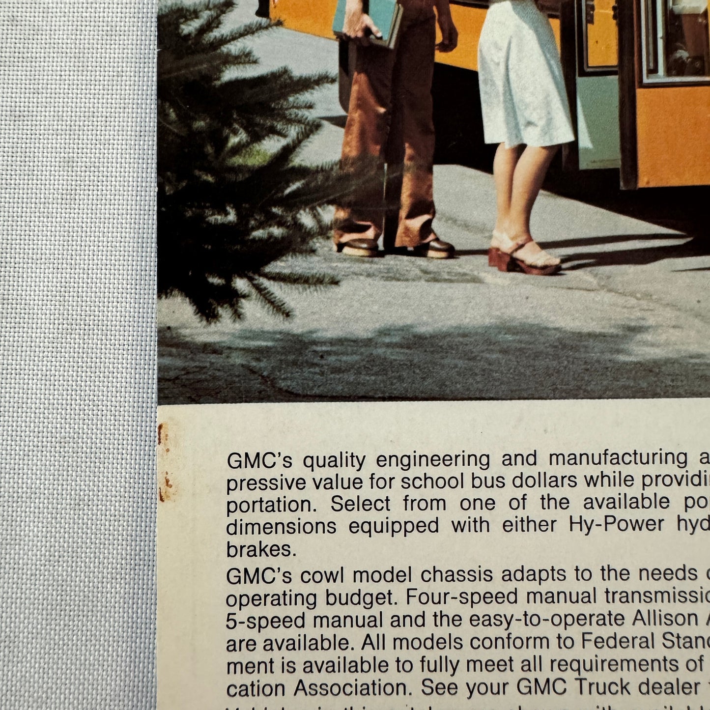 GMC School Bus Chassis Truck Sales Sheet Brochure Advertising Vintage