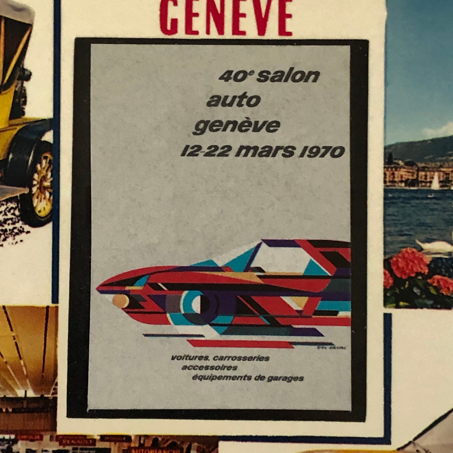 Geneva Auto Salon Postcard Post Card Lamborghini Miura + 1970