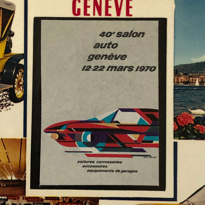 Geneva Auto Salon Postcard Post Card Lamborghini Miura + 1970