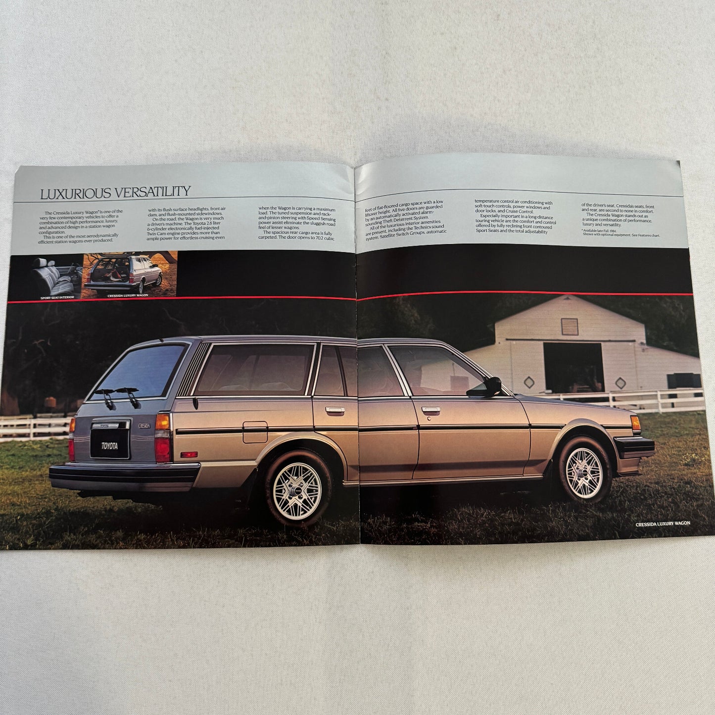 Toyota Cressida Car Sales Brochure Catalog Luxury Sedan and Station Wagon 1984
