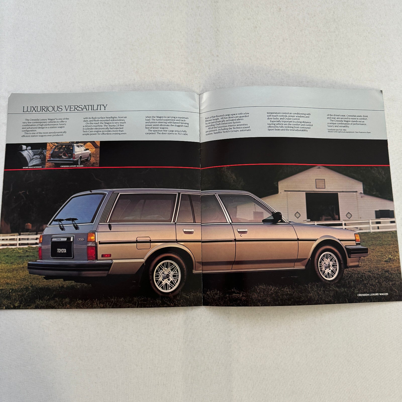 Toyota Cressida Car Sales Brochure Catalog Luxury Sedan and Station Wagon 1984