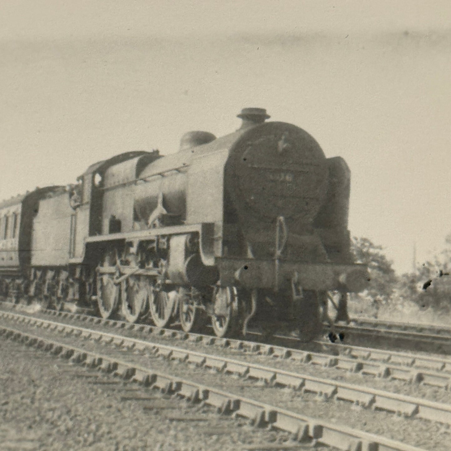 Vintage Train Locomotive Photo Photograph
