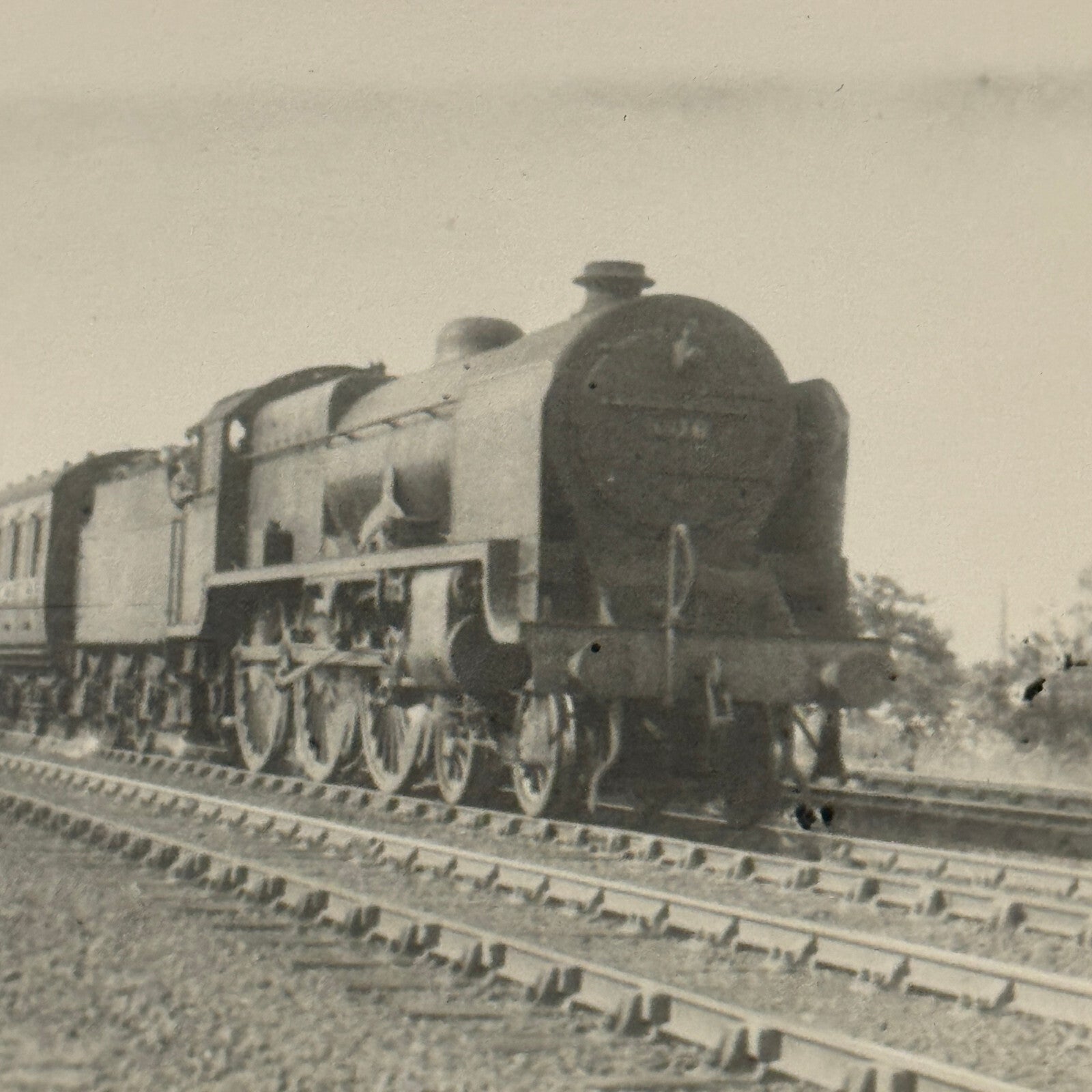 Vintage Train Locomotive Photo Photograph