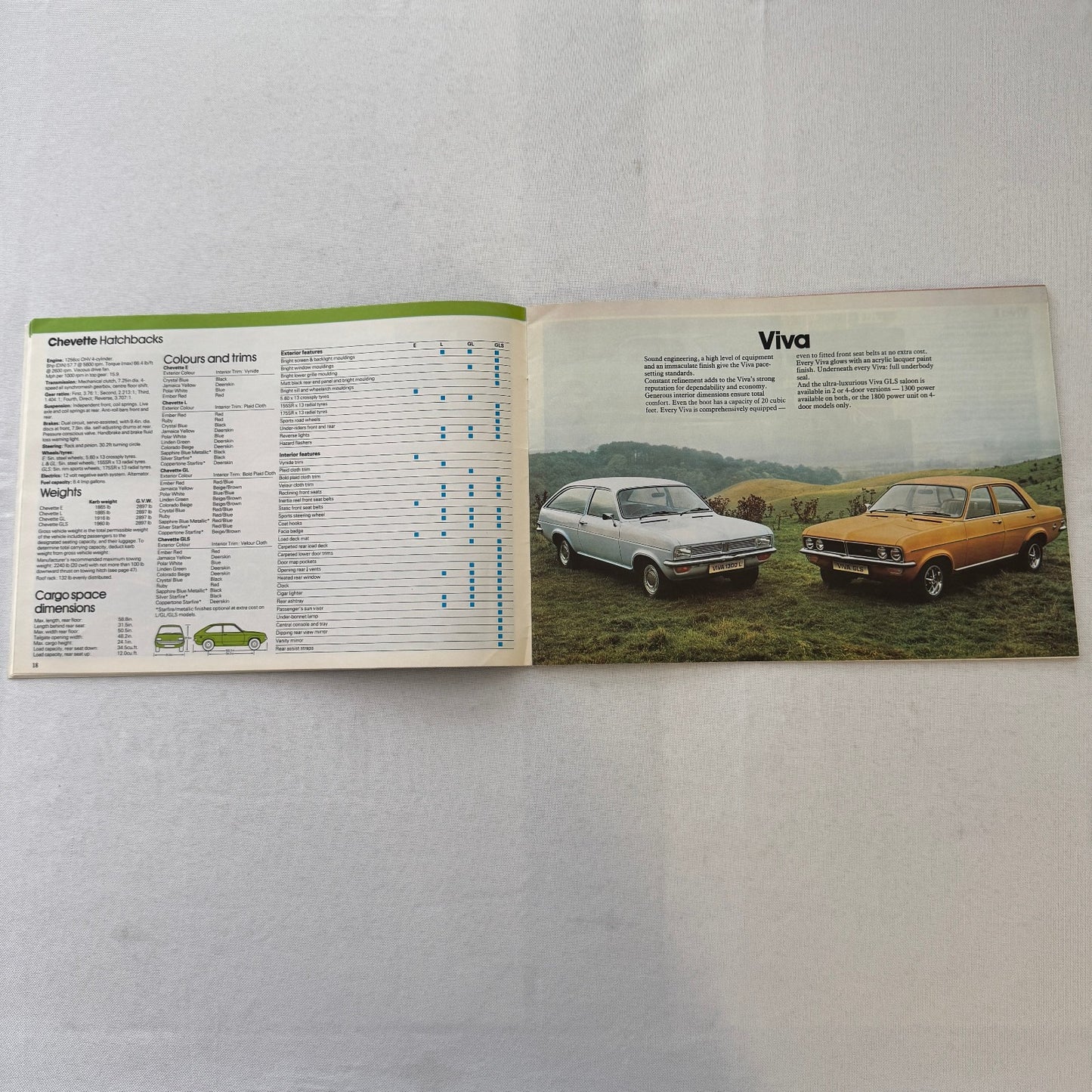 1978 Vauxhall Car Sales Brochure Catalog Chevette Viva Cavalier VX Series UK