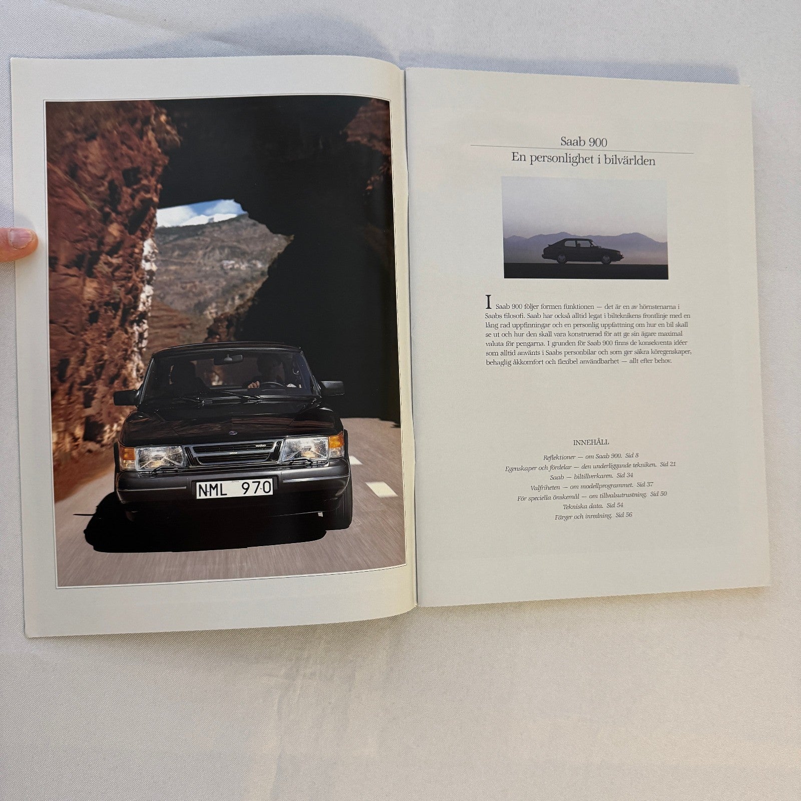 Vintage Saab 900 Car Sales Brochure Catalog 900 Cabriolet 900 Turbo 900i SWEDISH