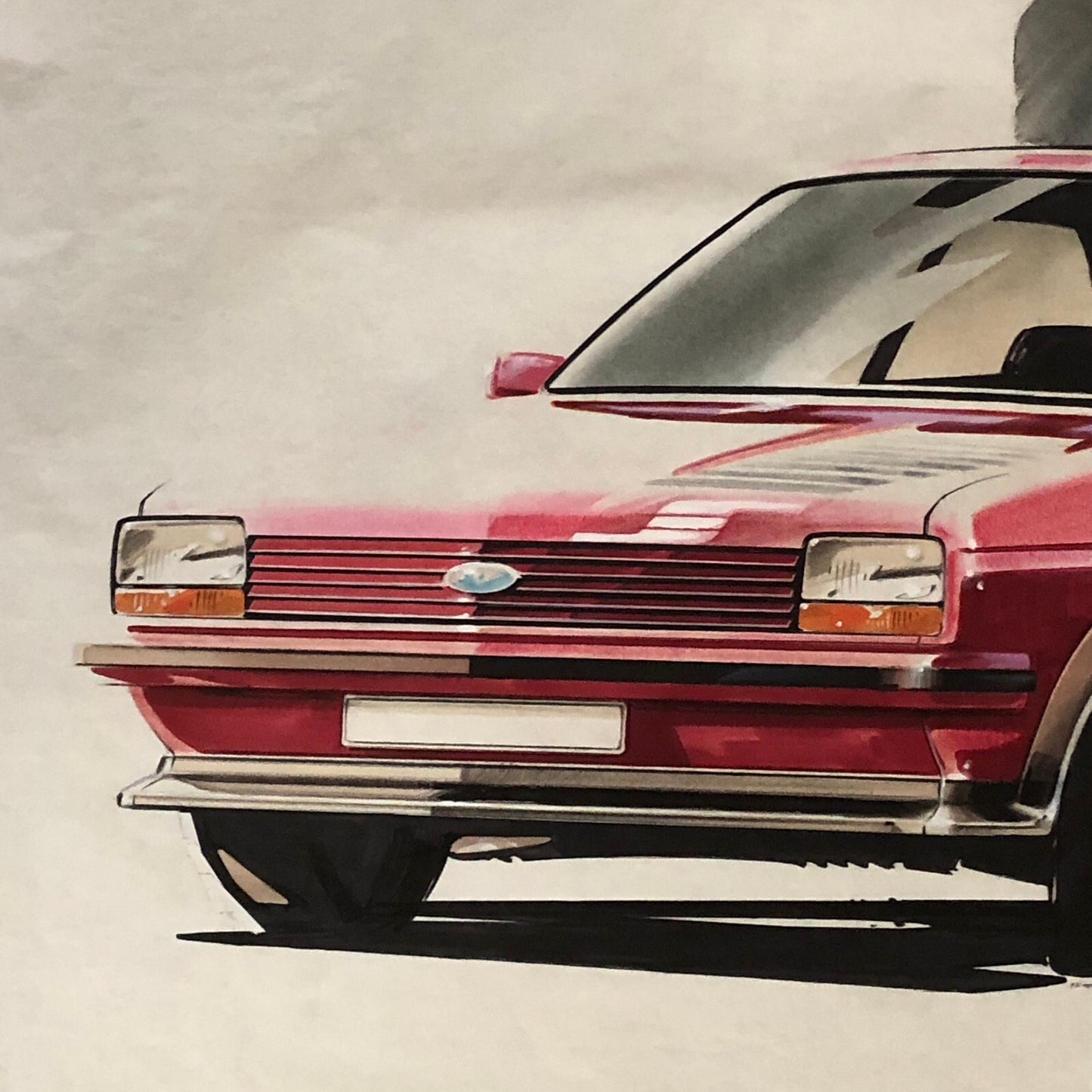 Car Styling Concept Illustration Art Drawing Sketch NOTTRODT Ford Fiesta S MK1