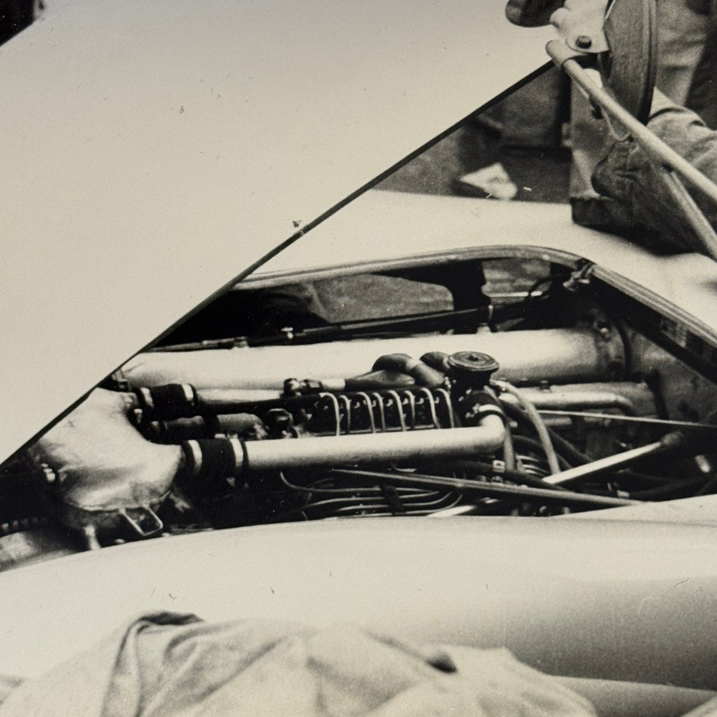 Vintage Racing Photo Photograph 1954 British Grand Prix Mercedes Benz W196 Car