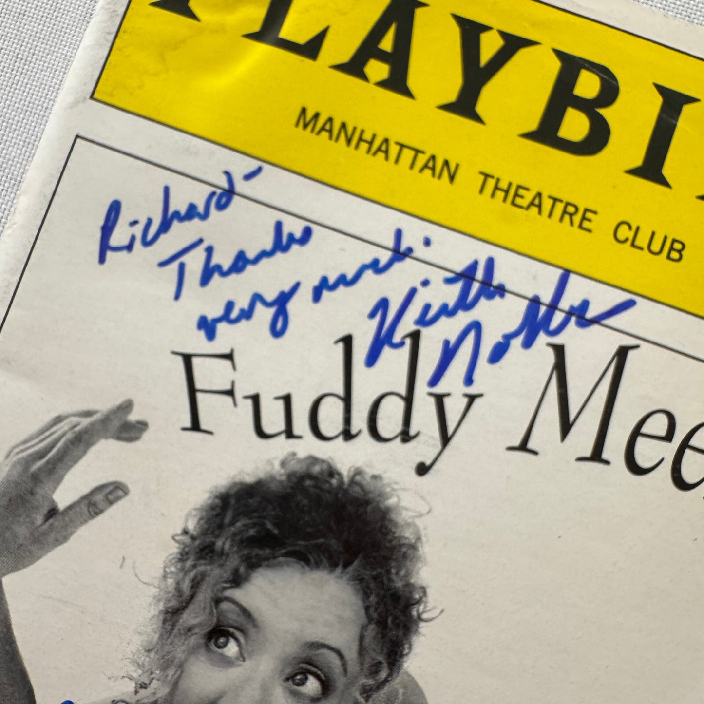 Fuddy Meers Cast Signed Playbill Program Lisa Gorlitsky Keith Nobbs 1999