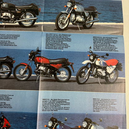 Vintage BMW Motorcycle Bike Sales Brochure R100 RT RS CS R80 RT ST R65 GERMAN