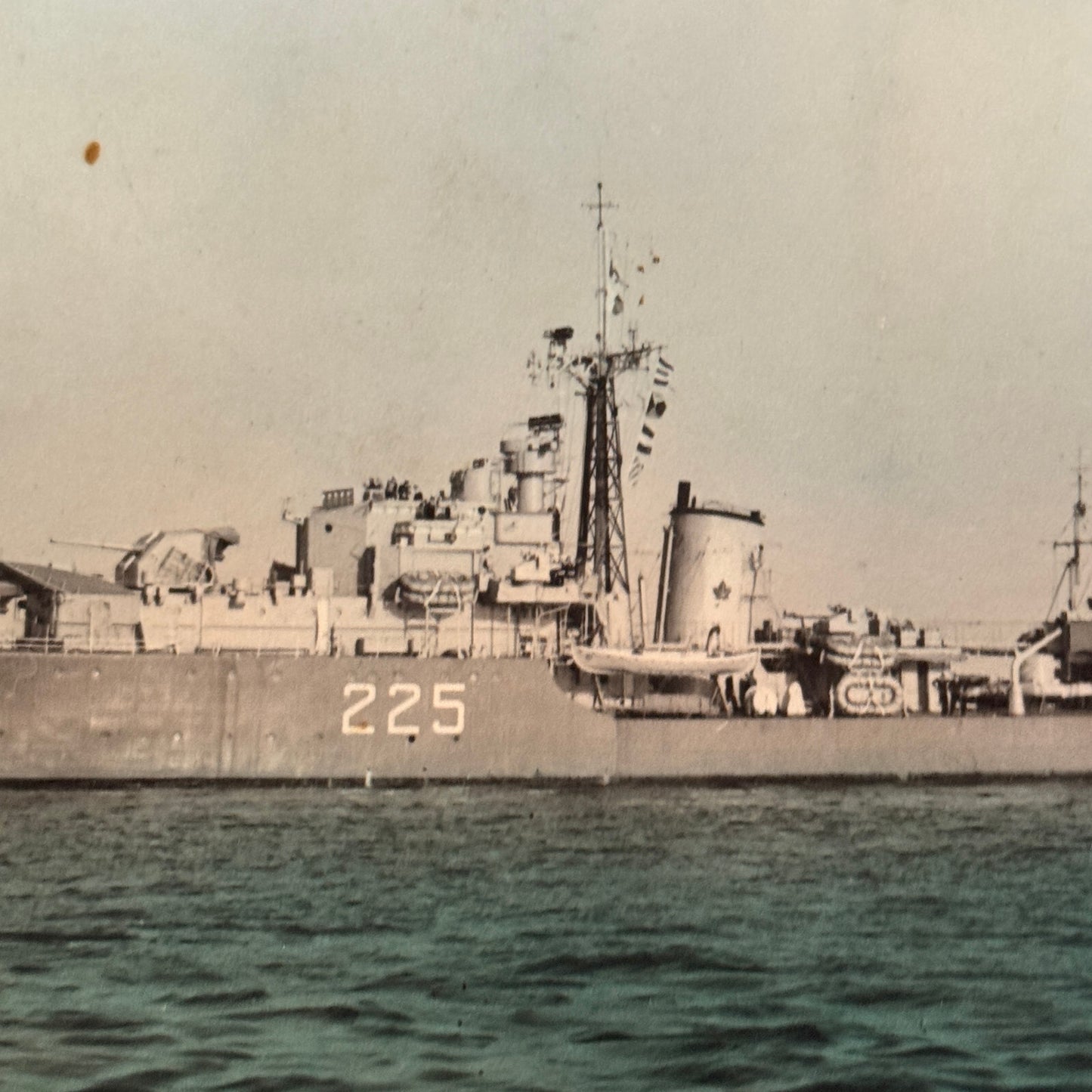 Vintage Canadian Navy Military Ship Boat Photo Photograph Print HMCS Sioux