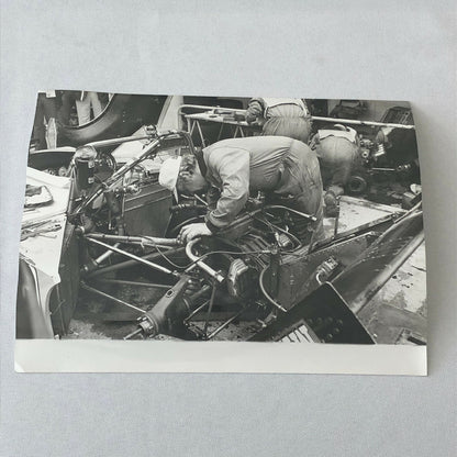 Vintage Racing Photo Photograph 1975 24 Hours of LeMans ? Mechanic on Car 